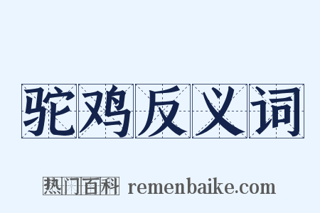 驼鸡反义词是什么意思的图片